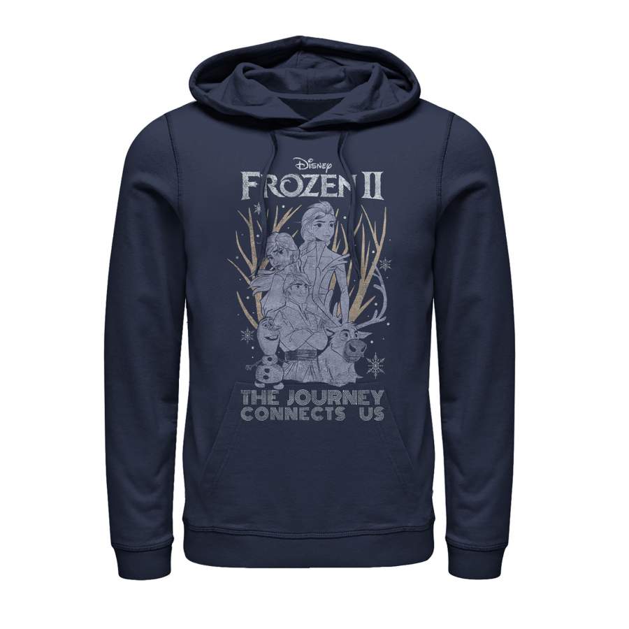 Frozen 2 Men’s Vintage Journey Connects  Lightweight Hoodie