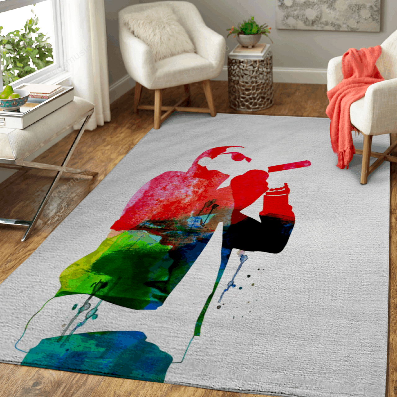 Jay Z Watercolor – Music Legends Art For Fans Area Rug Carpet