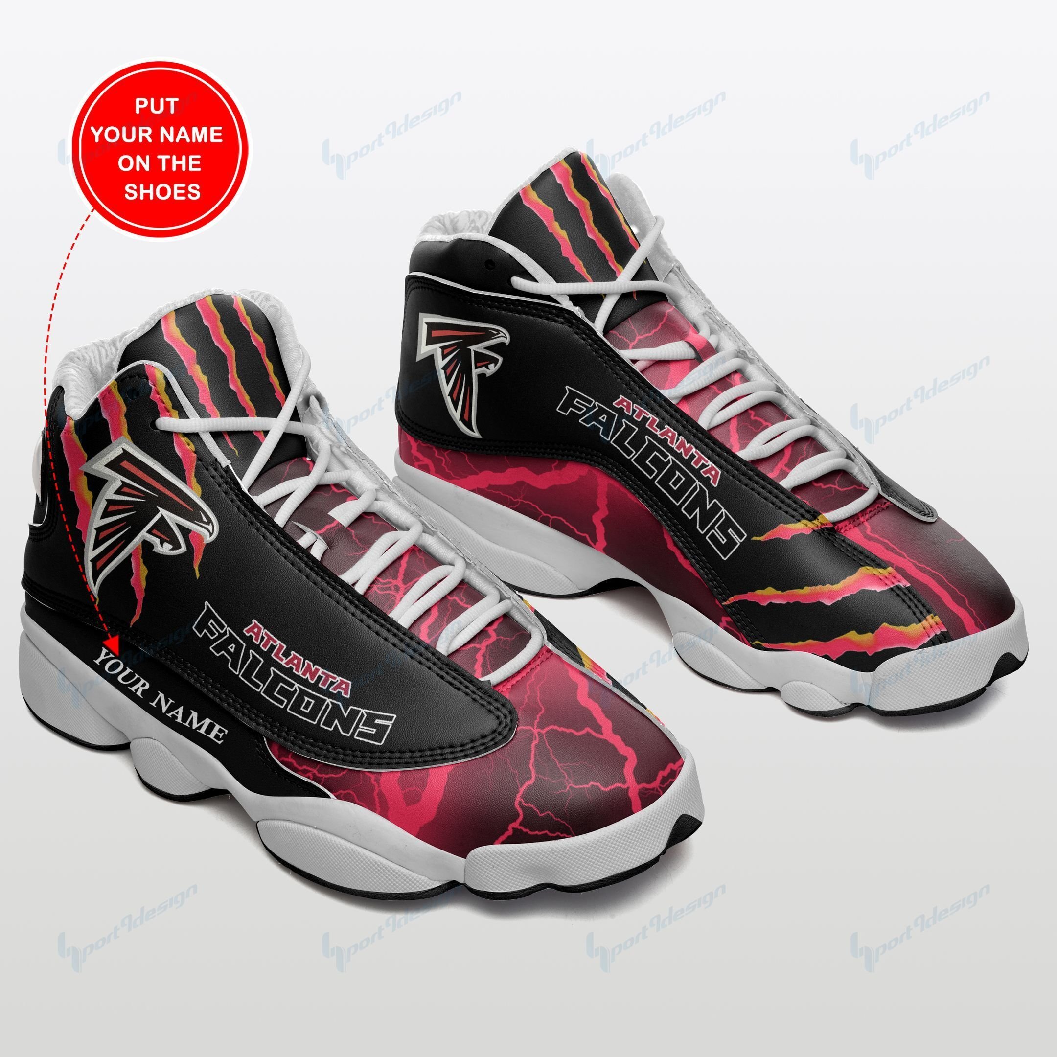 Atlanta Falcons Personalized Air JD13 Sneakers 196