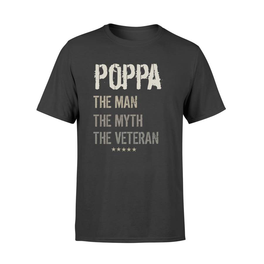 YOLOstuff poppa the Man the Myth the Veteran T-shirt