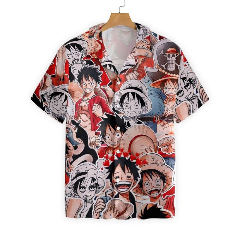 50 Shades Of Luffy One Piece All Over Print 3D Hawaiian Shirt