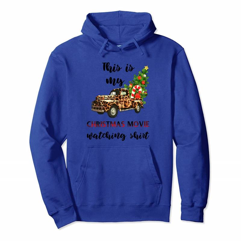 This is my Christmas Movie Watching Shirt Leopard Truck Pullover Hoodie, T-Shirt, Sweatshirt