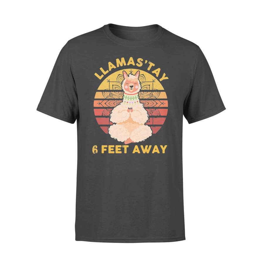 Llamas’ Stay 6 Feet Away Yoga Vintage T-shirt