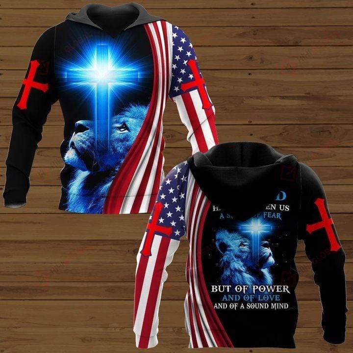 4Th July Lion For God Has Not Given Us A Spirit Of Fear Hoodie #Kv