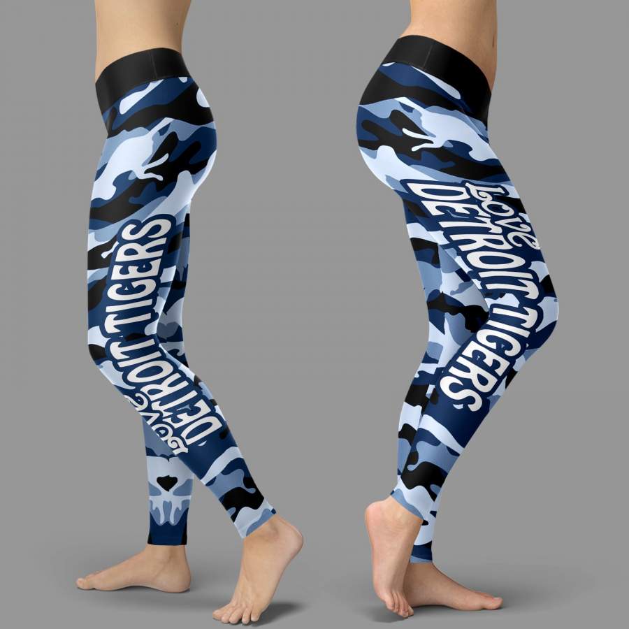 Camo Sporty Trending Fashion Fabulous Detroit Tigers Leggings