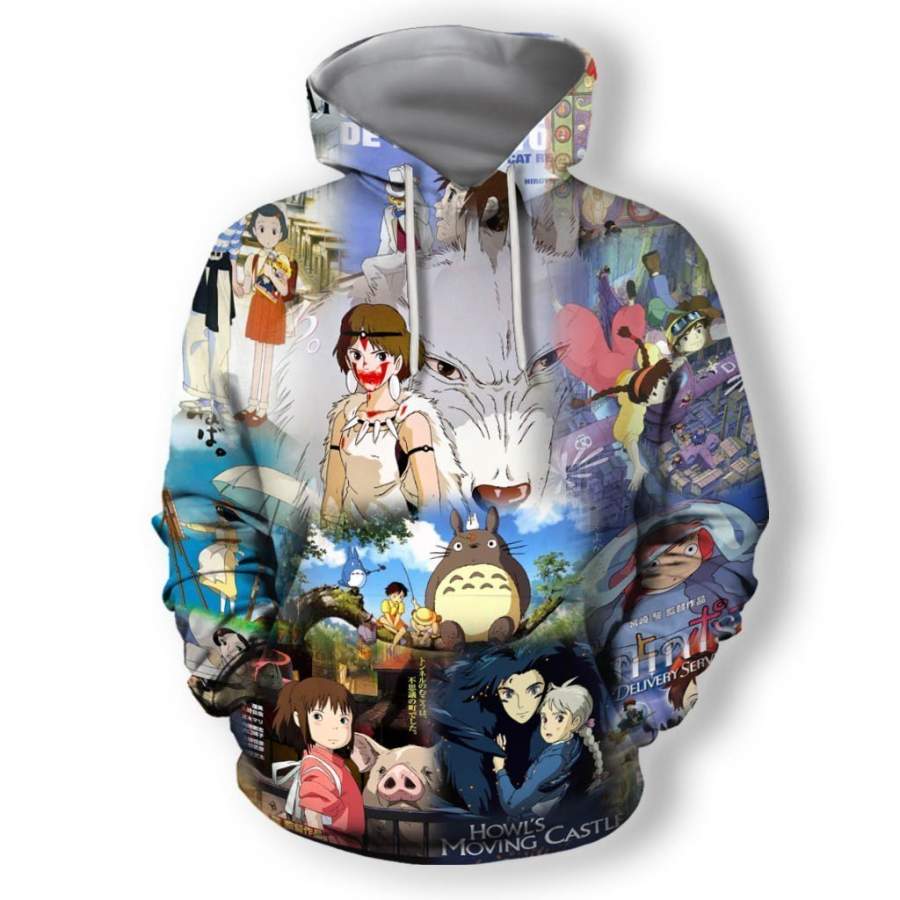 3D All Over Print Howl’s Moving Castle Hoodie