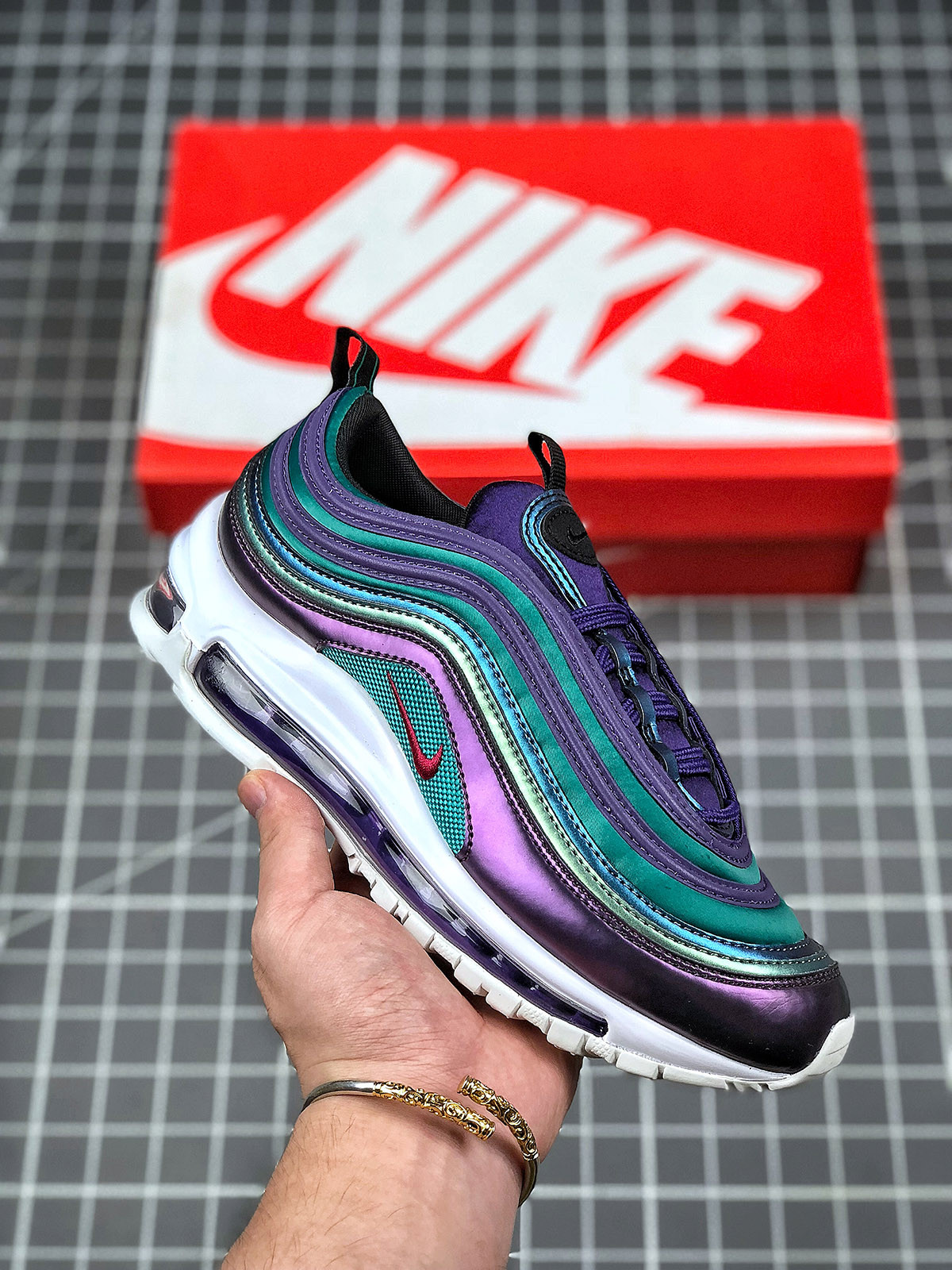 Nike Air Max 97 Court PurpleNeptune Blue-Black-Rush Pink 5339615