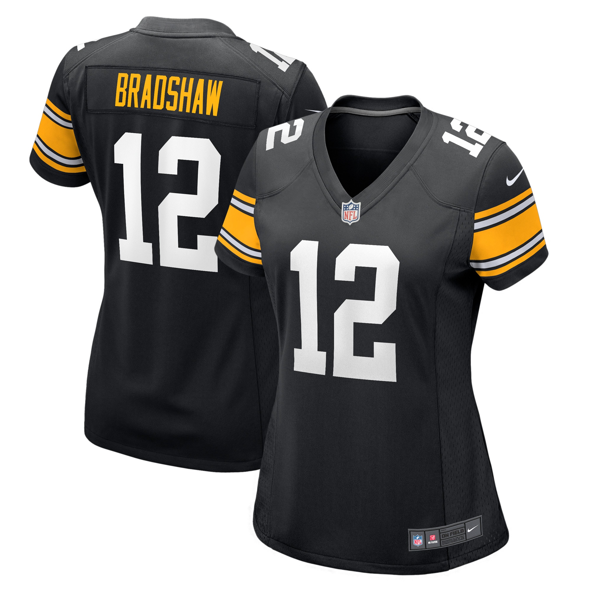 Terry Bradshaw Pittsburgh Steelers Women's Retired Player Jersey – Black