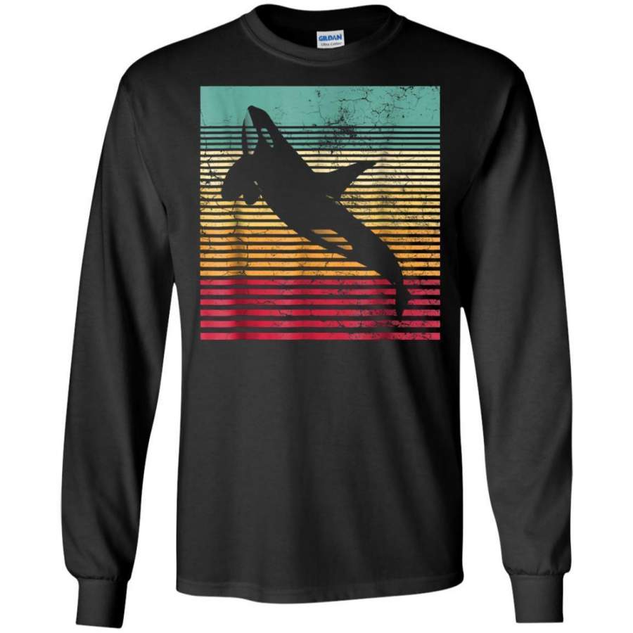 AGR Killer Whale Shirt Retro Vintage Long Sleeve T-shirt