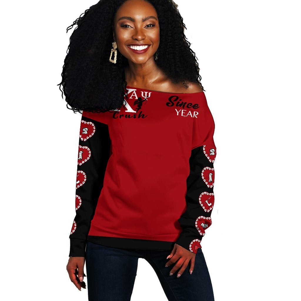 Personalized Greek Life Sweatshirt – Kappa Alpha Psi Valentine Crush Off Shoulder Sweatshirt J0