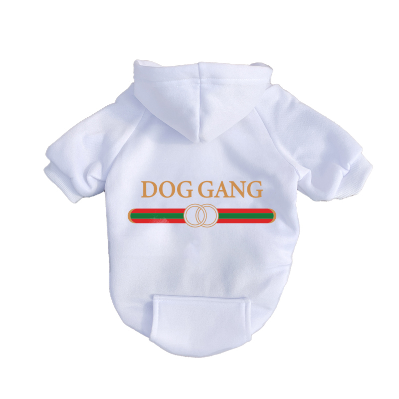 Dog Gang Clothes Fashion Warm Winter Spring Small Medium Puppy Chihuahua York French Bulldog Luxury Fleece Lining Pet Hoodies alx