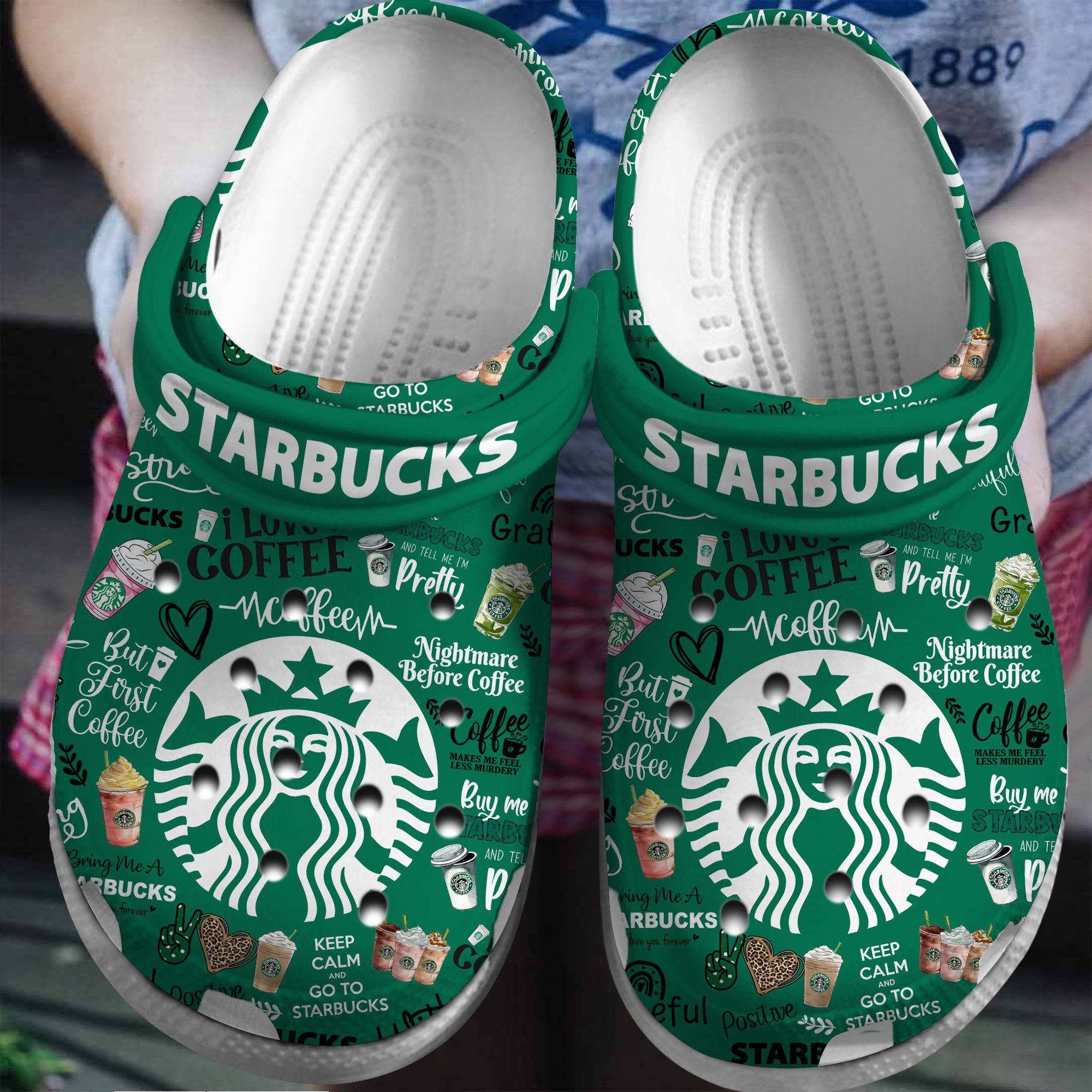 Starbucks Crocs Crocband Clogs Shoes Comfortable For Men Women and Kids 19