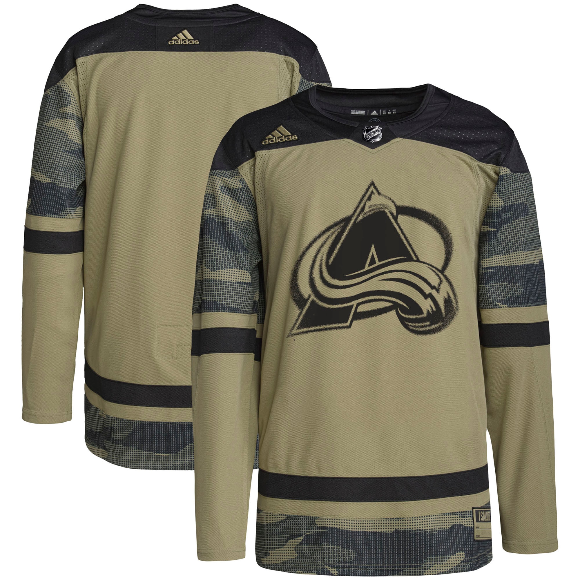 Colorado Avalanche Military Appreciation Team Authentic Practice Jersey – Camo