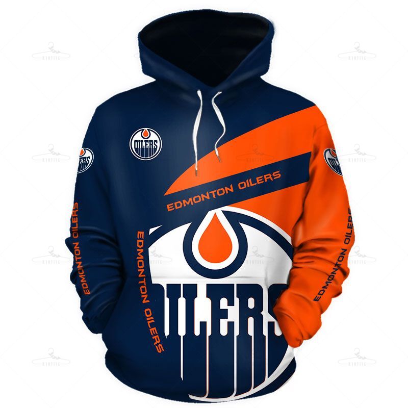 Edmonton Oilers Hoodie 3D With Hooded Long Sleeve Gift S