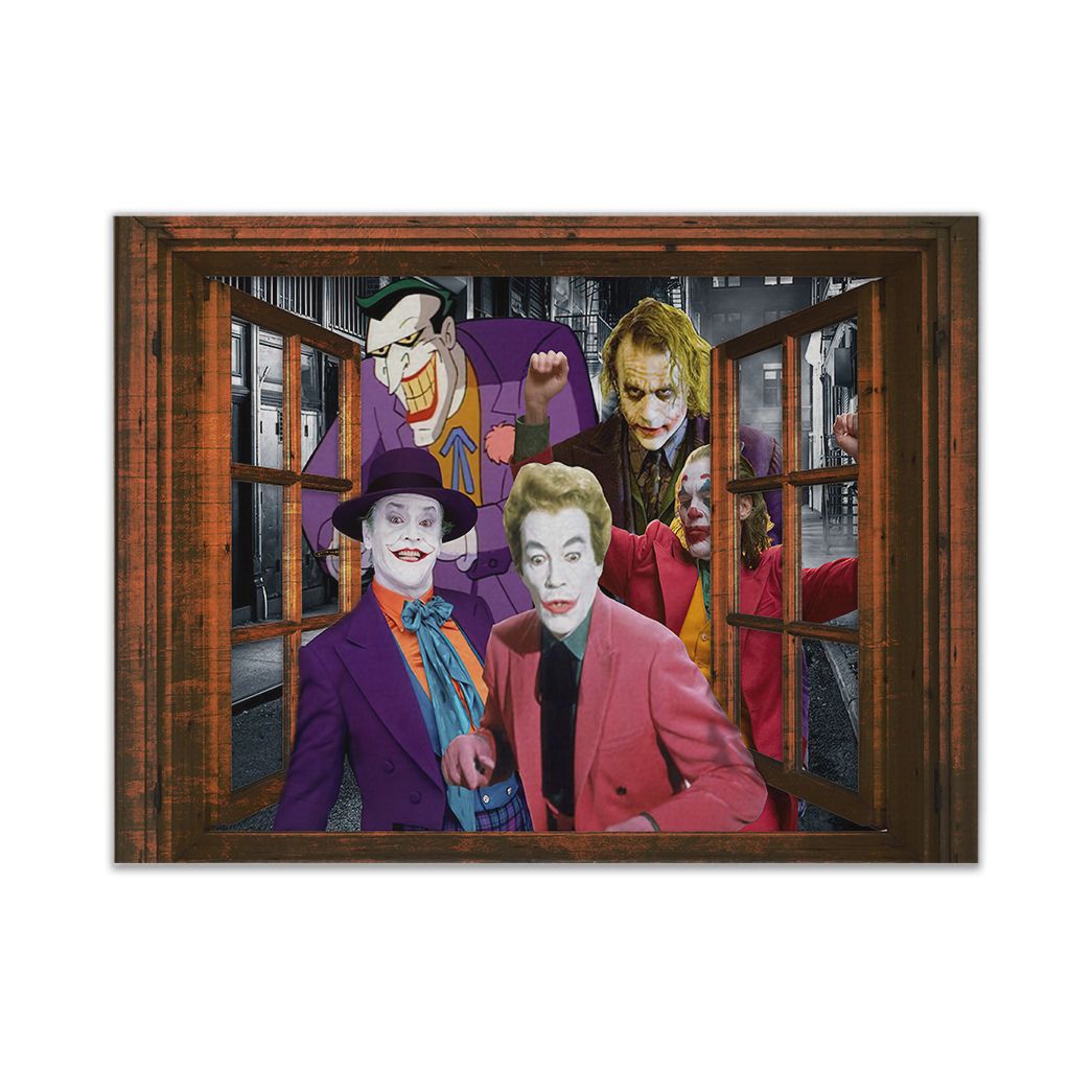 Alohazing 3D Halloween All Jokers Horror Custom Canvas