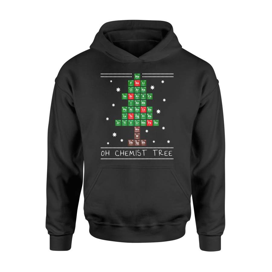 Christmas gift idea Chemistry Science Periodic Table Chemist Tree T-Shirt – Standard Hoodie