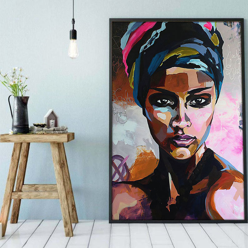 South Africa Custom Canvas Prints Trendy African American Black Art Poster Art Prints African American Women Black Men Elegant Wall Art Home Decoration