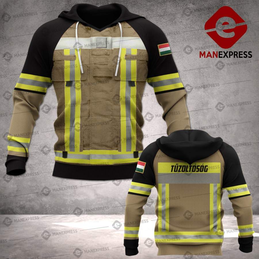 Hungarian Firefighter 3D printed hoodie TKV Hungaria