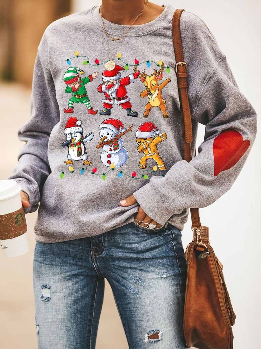 Women’S Santa Elf Friends Christmas Sweatshirt