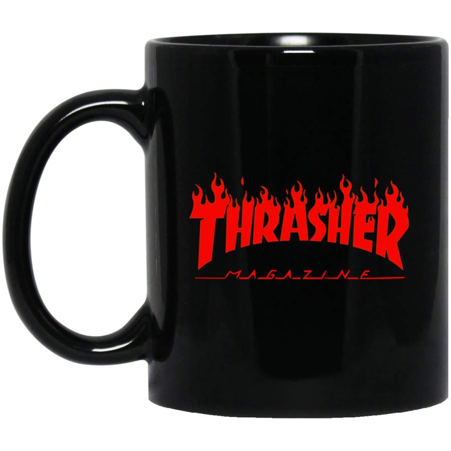 Thrasher Magazine – Skateboarding – Red Design Black Mug