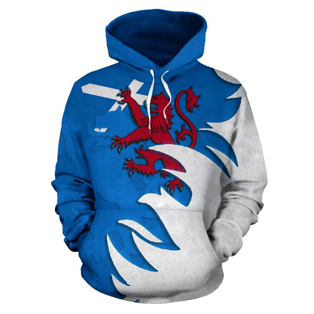 Scotland Hoodie Scottish Lion All Over Hoodie Lion Hair Style TH5