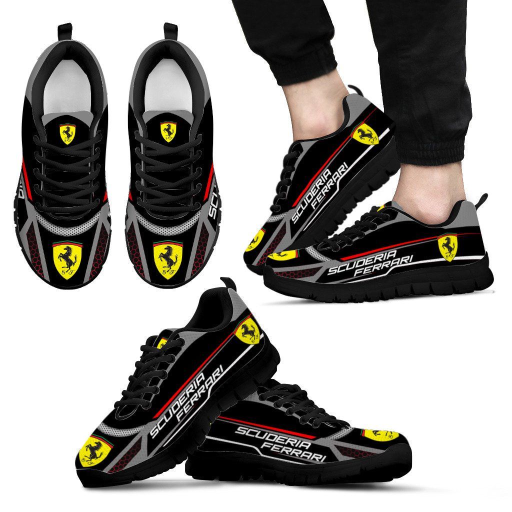 3D Printed Scuderia Ferrari TNC-HA Sneakers For Men & Women Ver1 (Black)