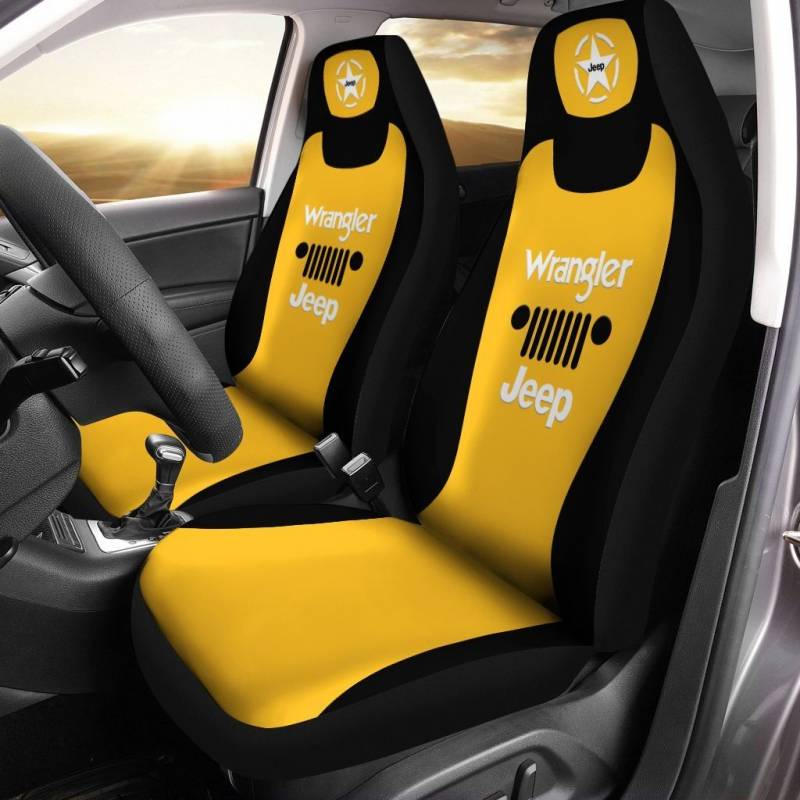 Jeep Wrangler- LPH Car Seat Cover (Set of 2) Ver1 (Yellow)