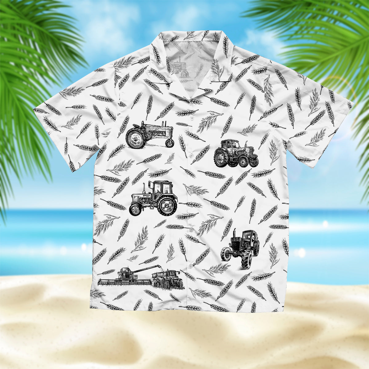 Tractor Pattern Hawaii Shirt Shorts Ha68932