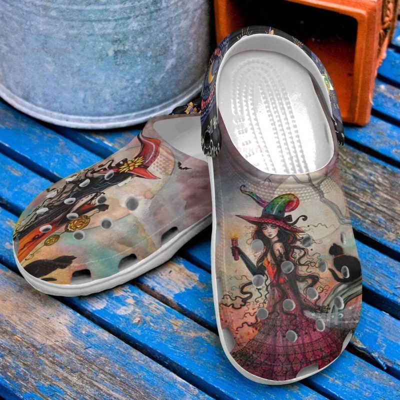 Wicca One Bad Witch Gift For Lover Rubber clog Shoes Comfy Footwear