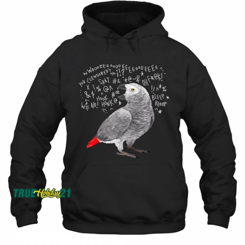 Screaming African Grey Parrot Hoodie