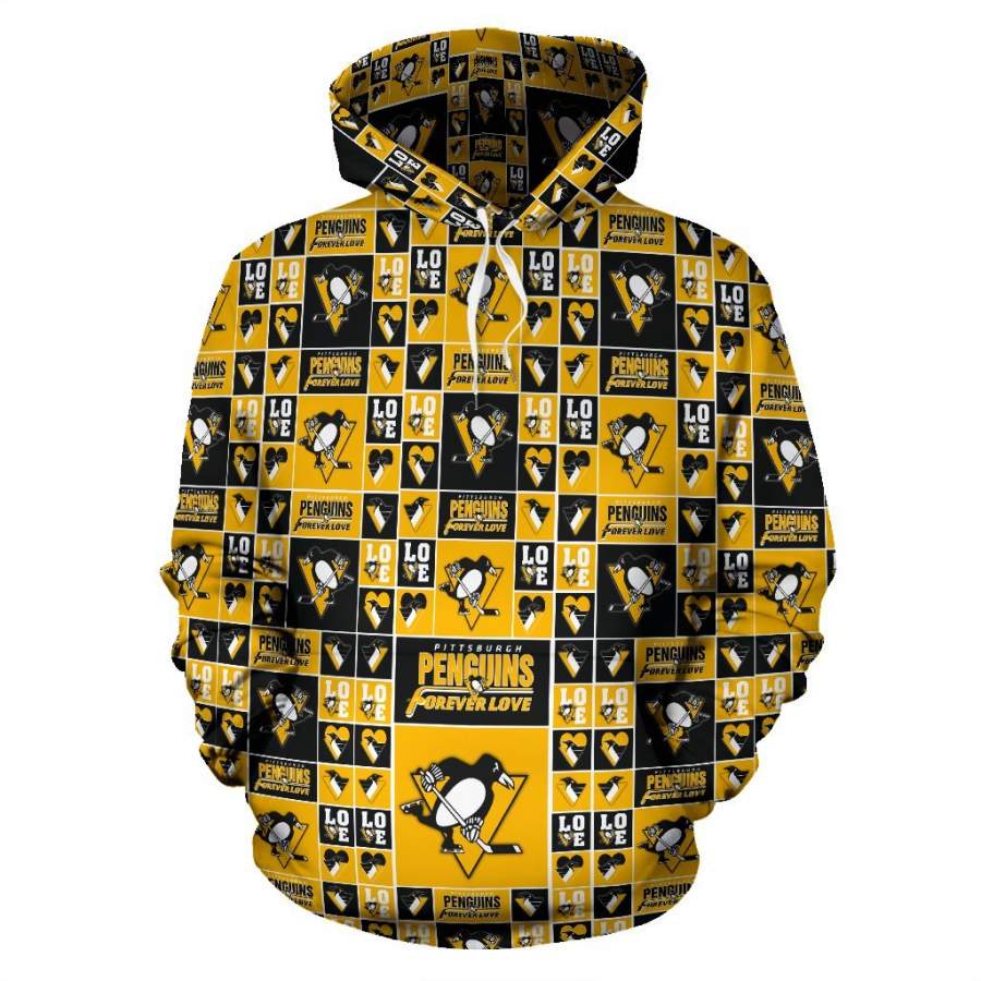 PITTSBURGH PENGUINS HOODIES ALL OVER PRINT