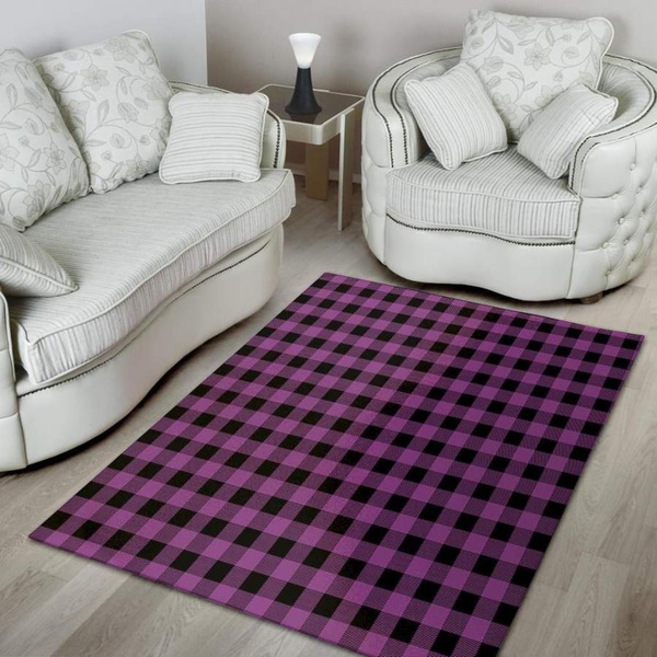 Purple Plaid Area Rug