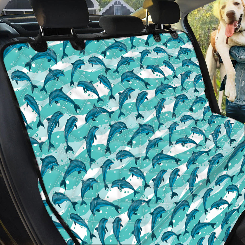 Dolphins In The Ocean Pattern Print Pet Car Back Seat Cover