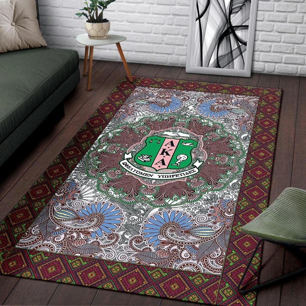 Wonderprint Area Rug Vignette Art Alpha Kappa Alpha Lt10