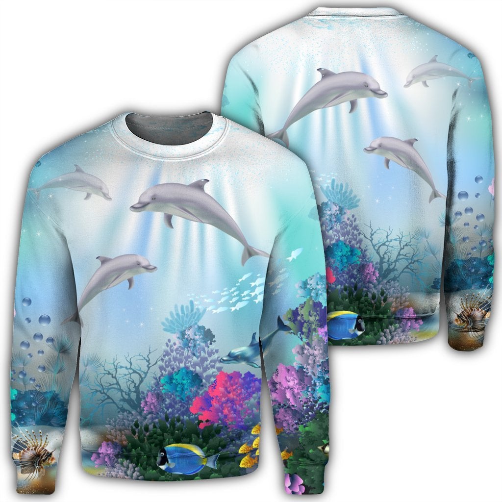 Hawaiian Dolphins Play The Ocean Polynesian Sweatshirt – Ah