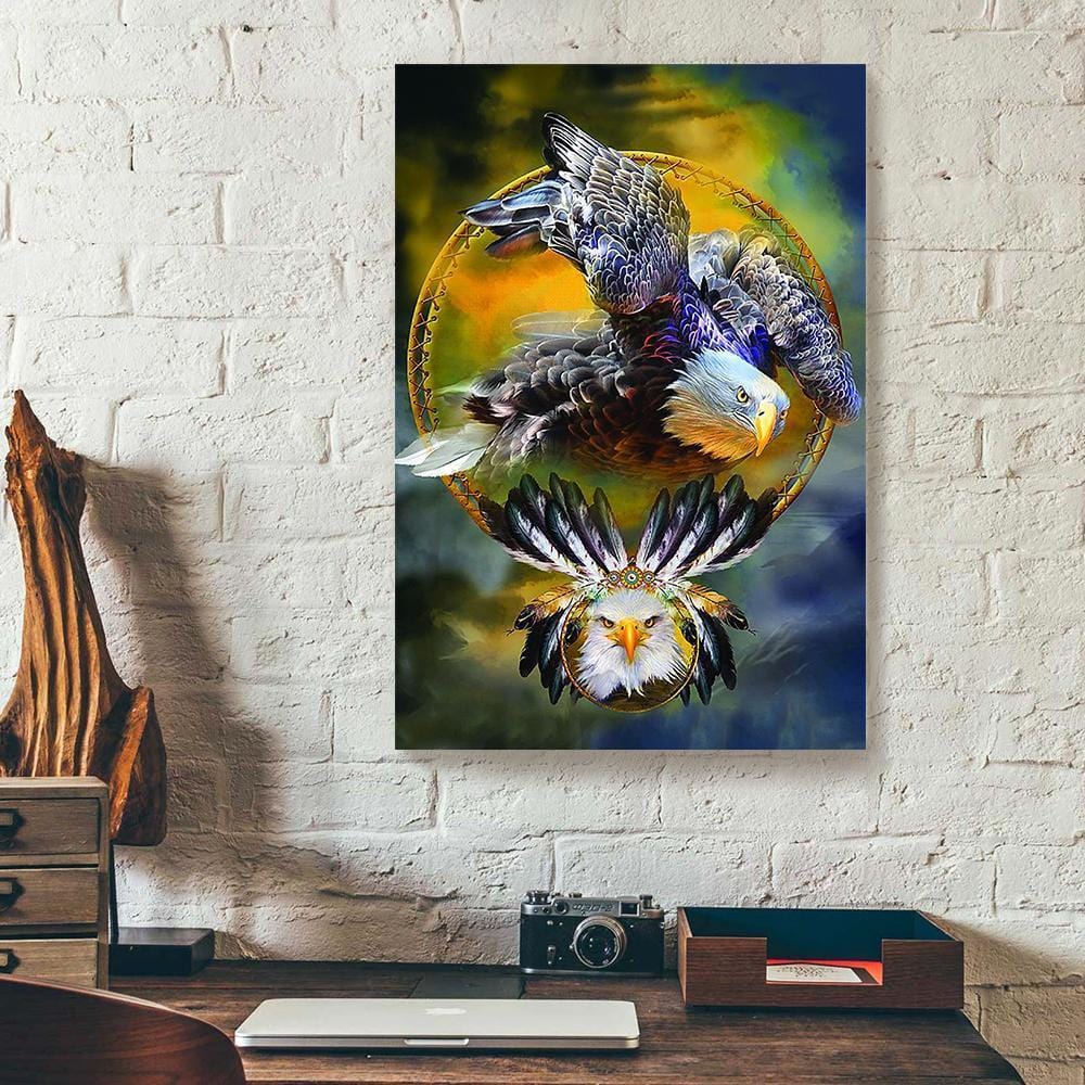 Canvas Art Prints The Eagle Wings Native American Verticalcanvas Wall Art Delightful Canvas Home Decoration