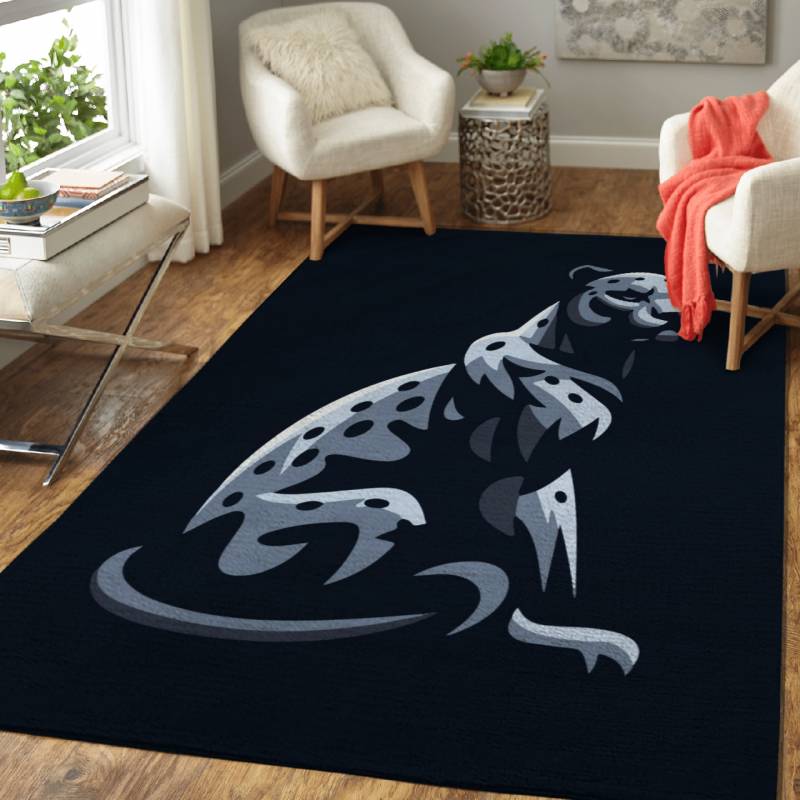 blue jaguar vector art2 – Animals Vector Art Area Rug Carpet