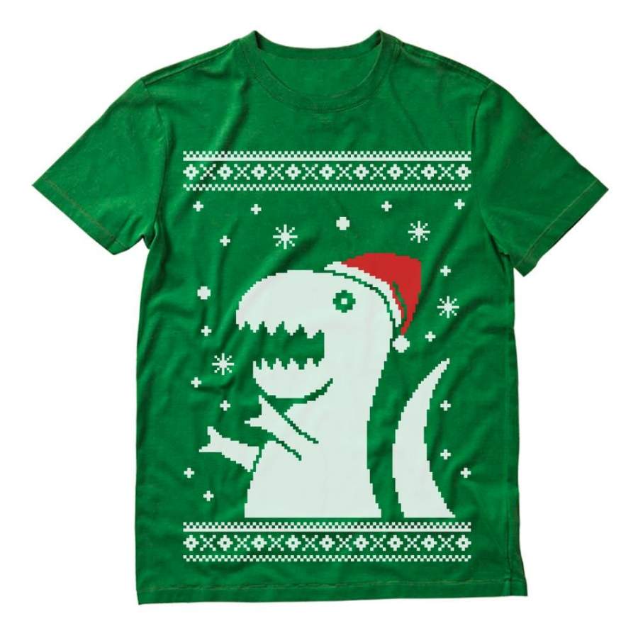 Ugly Christmas Sweater Big Trex Santa – Funny Xmas T-Shirt