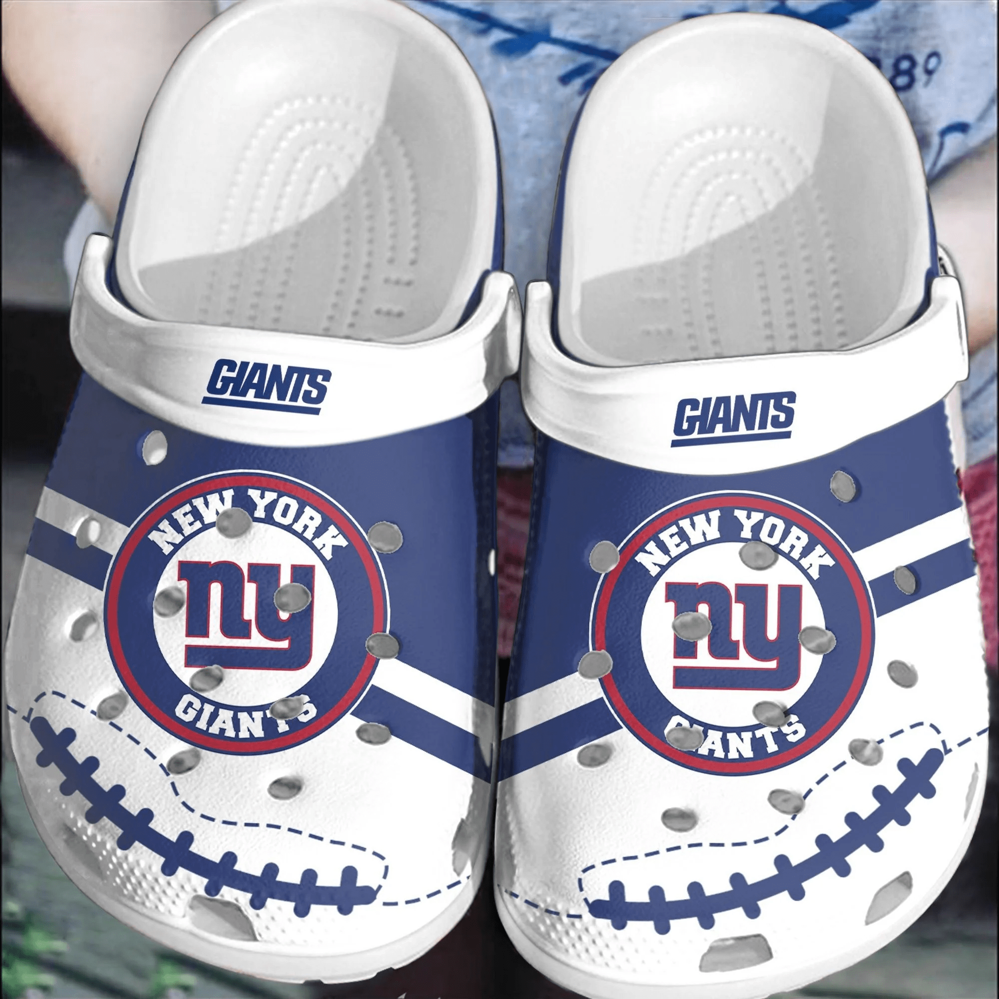 NFL New York Giants Football Crocss Clogs Comfortable Shoes Crocband For Men Women