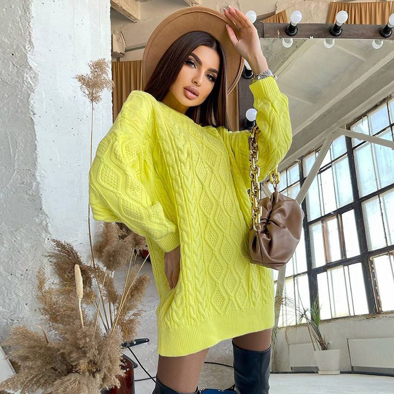 Tawnie Mini Sweater Dress Women Knitted O Neck Long Sleeve Oversized Sweater Dresses Autumn Winter Sexy Dress For New Year 2022 alx