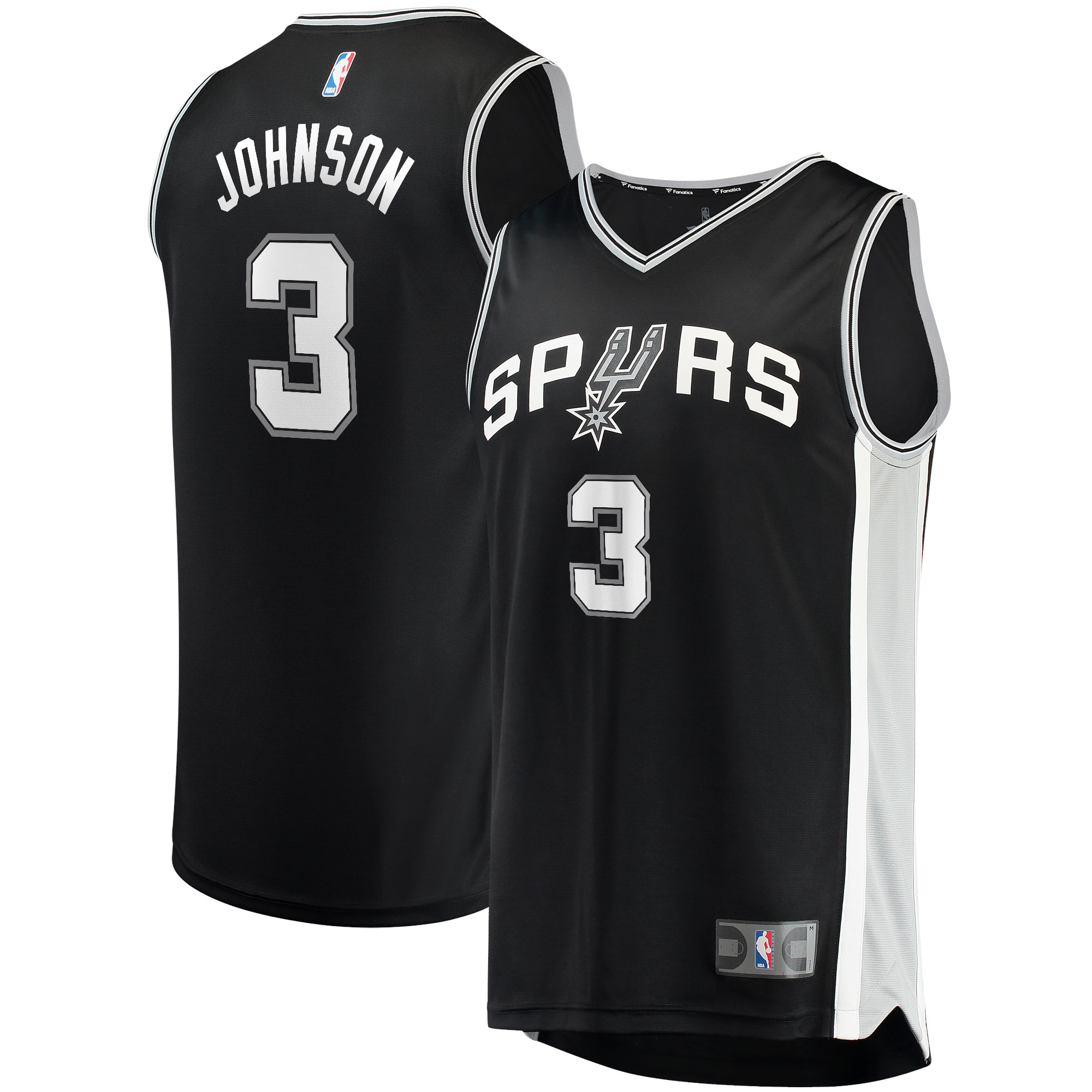 Keldon Johnson San Antonio Spurs Fast Break Jersey – Icon Edition – Black