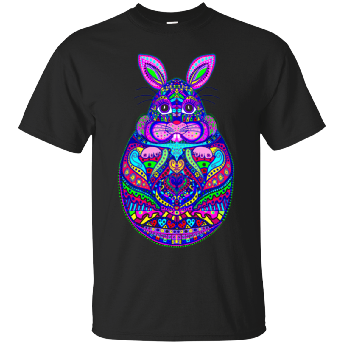 Bunny Easter Egg Shirt In Jewel Tones