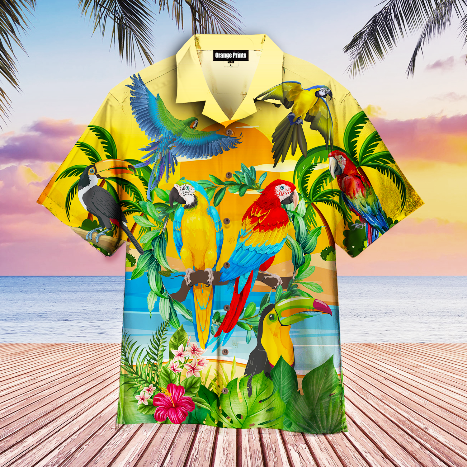 Parrots By The Beach Hawaii Shirts For Men And Women Ha36100