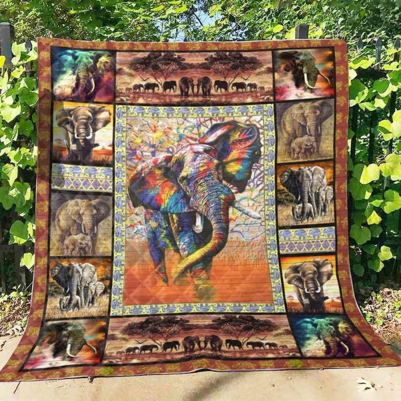 Elephant Ver5 Blanket TH1507 Quilt