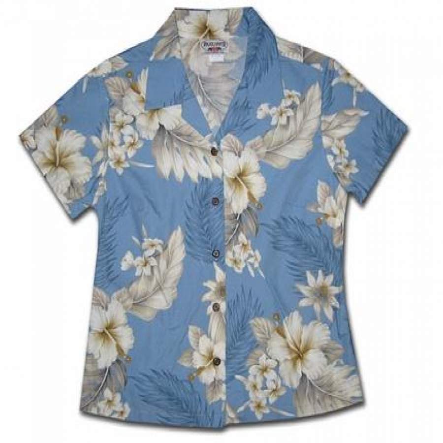 Floral Garden Sky Fitted Hawaii Shirt Ha77468