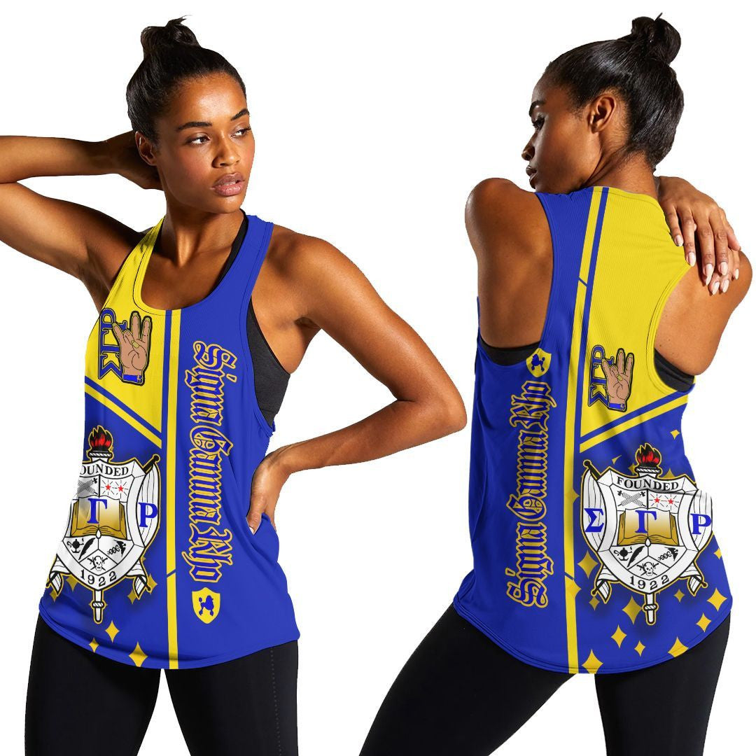 Sorority Tank Top – Sigma Gamma Rho Hand Sign Racerback Tank