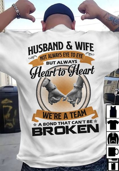 Husband And Wife Always Heart To Heart Classic T-Shirt, Gift For Husband