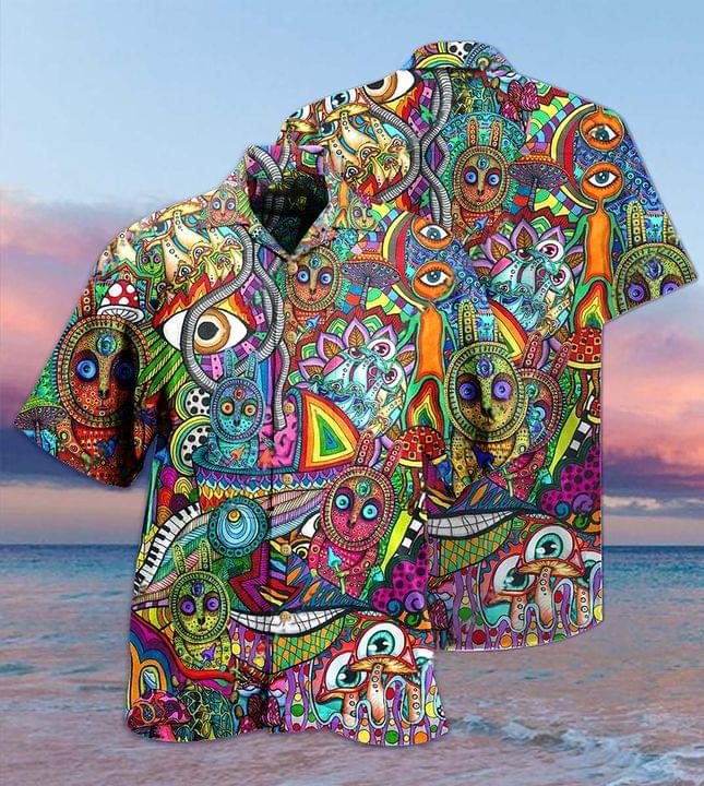 Hippie Colorful Aloha Hawaii Shirts For Men Women Ha31623