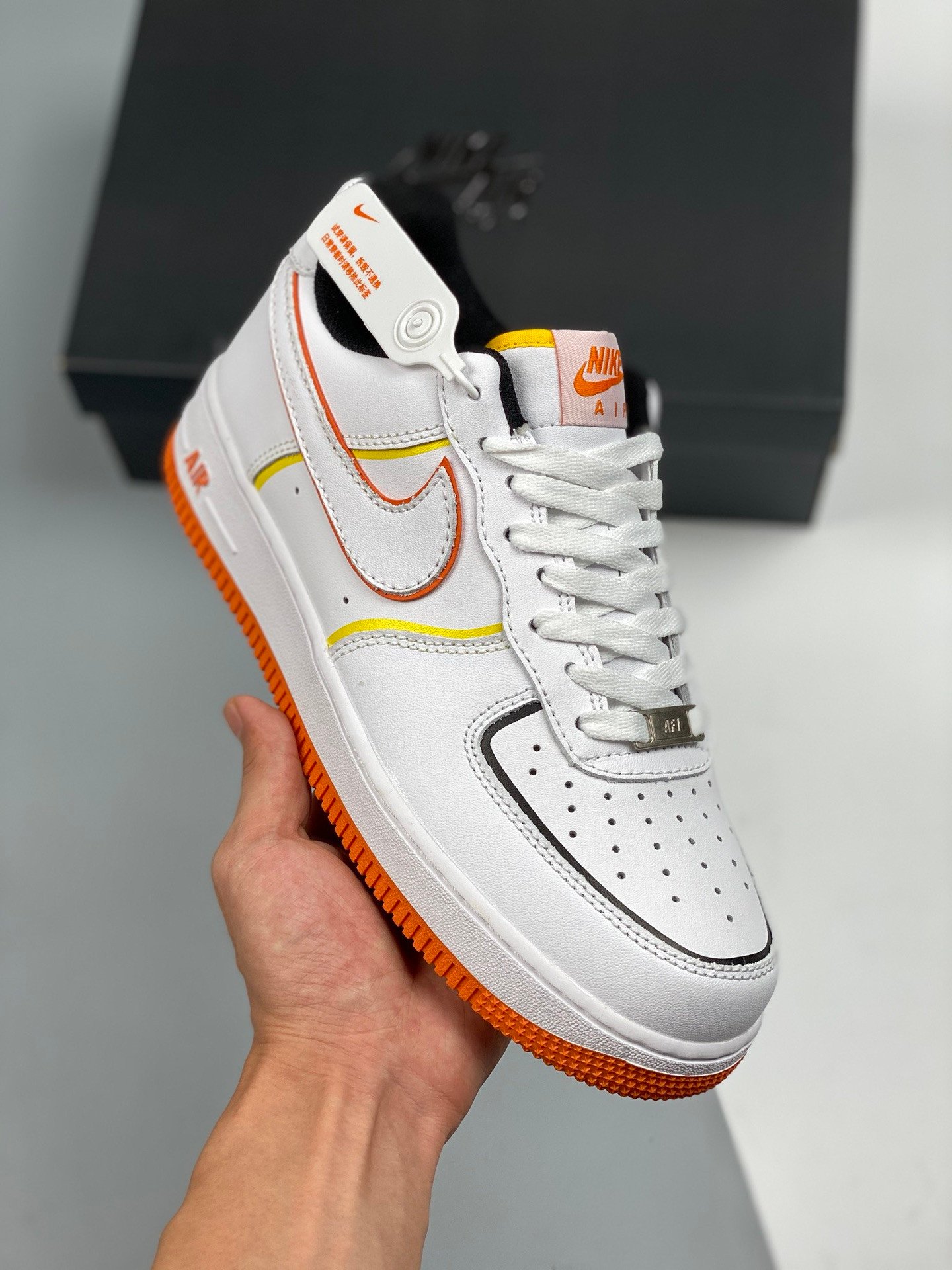 Nike Air Force 1 Low Diy White Orange Yellow 5340451