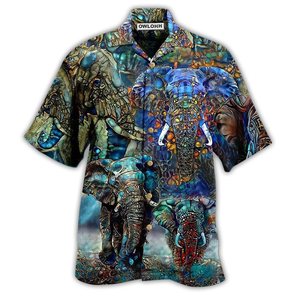 Elephant Love Forest Color Hawaii Shirt Ha6403